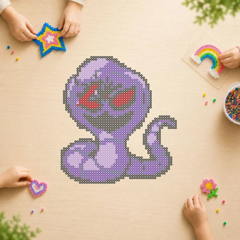 Arbok — modèle terminé en perles Hama