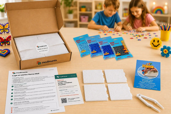 Kit complet de perles Hama Midi prêt à monter pour ce modèle, livré par My Little KDO