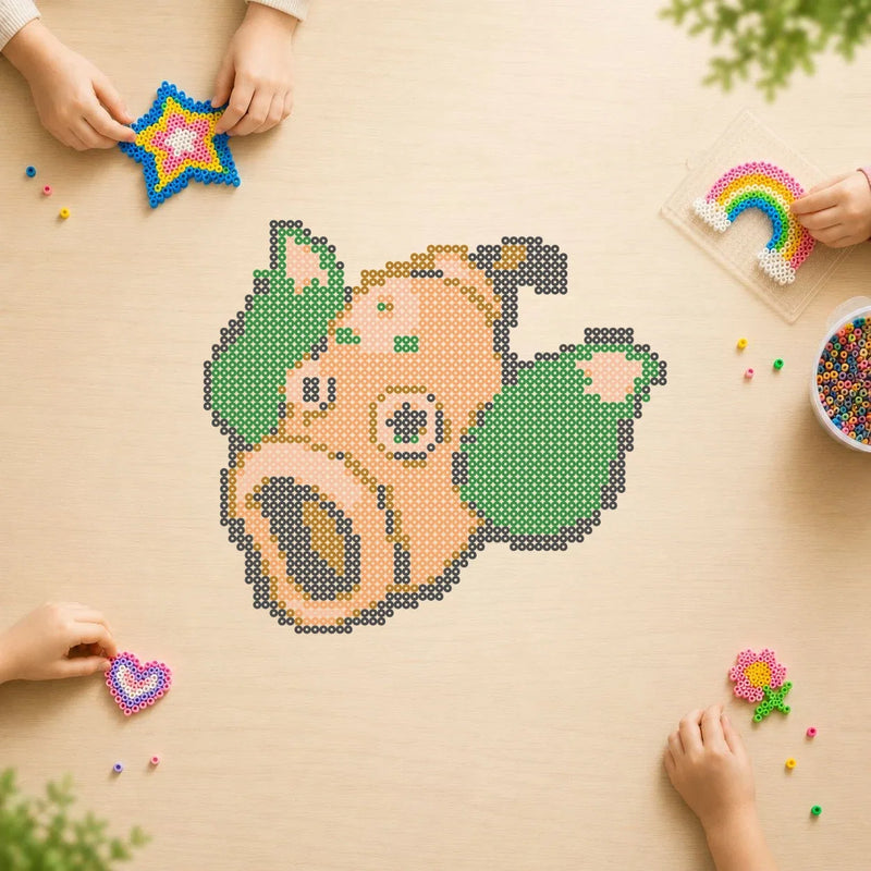 Boustiflor — modèle terminé en perles Hama