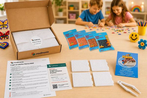 Kit complet de perles Hama Midi prêt à monter pour ce modèle, livré par My Little KDO