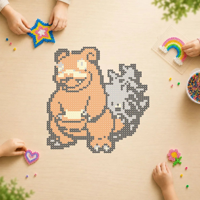 Flagadoss — modèle terminé en perles Hama