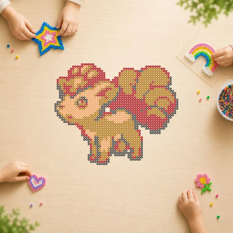 Goupix — modèle terminé en perles Hama