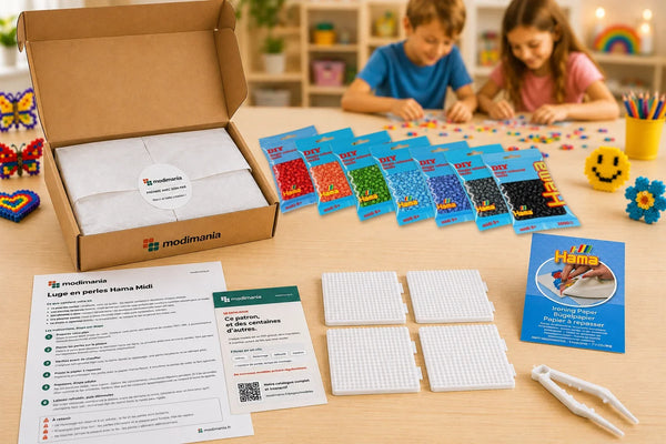Kit complet de perles Hama Midi prêt à monter pour ce modèle, livré par My Little KDO