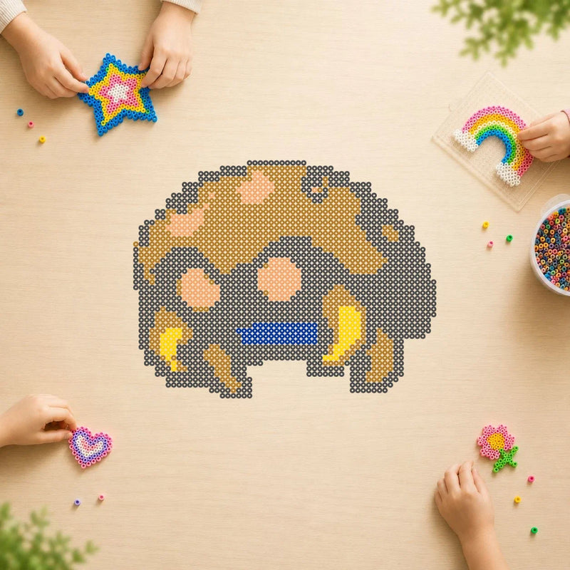 Kabuto — modèle terminé en perles Hama