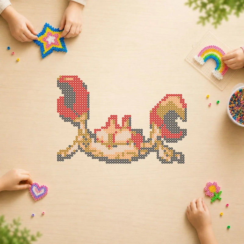 Krabby — modèle terminé en perles Hama