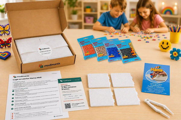 Kit complet de perles Hama Midi prêt à monter pour ce modèle, livré par My Little KDO