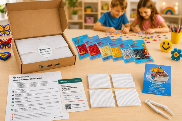 Kit complet de perles Hama Midi prêt à monter pour ce modèle, livré par My Little KDO