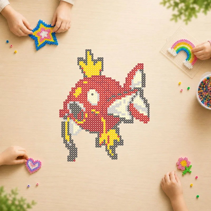 Magicarpe — modèle terminé en perles Hama