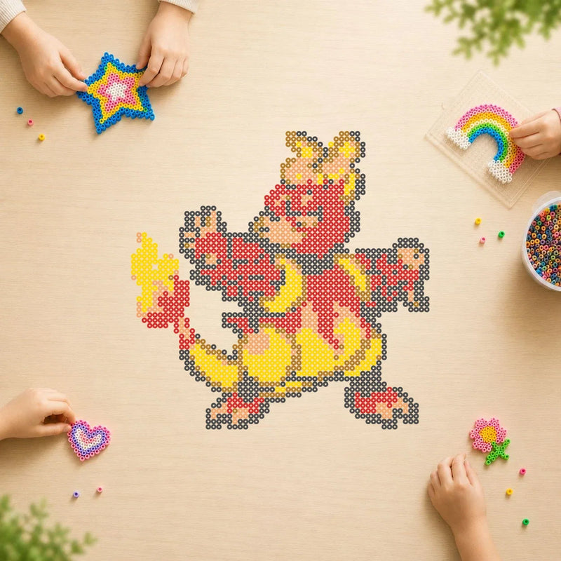 Magmar — modèle terminé en perles Hama