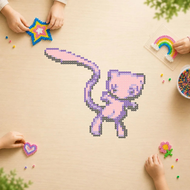 Mew — modèle terminé en perles Hama