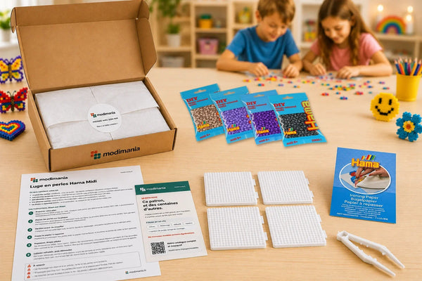 Kit complet de perles Hama Midi prêt à monter pour ce modèle, livré par My Little KDO