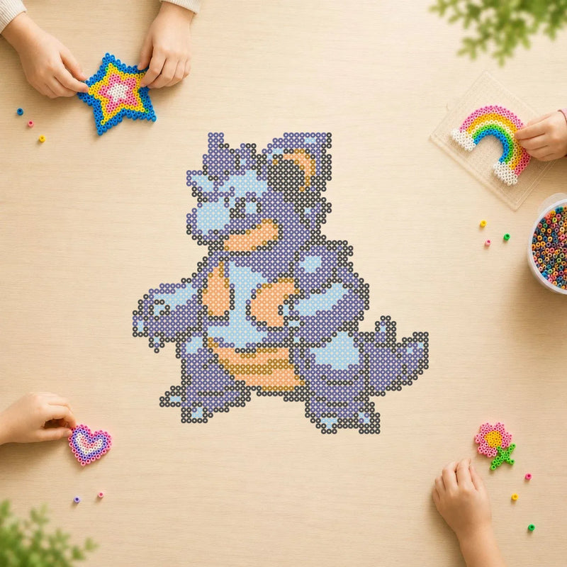 Nidoqueen — modèle terminé en perles Hama