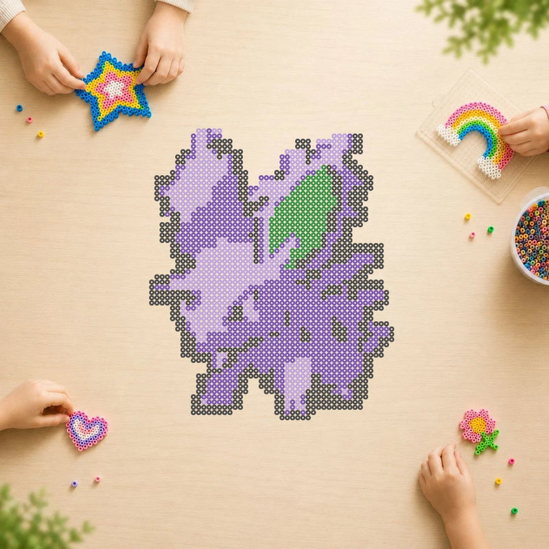 Nidoran♂ — modèle terminé en perles Hama