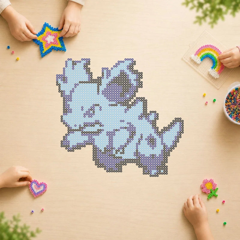 Nidorina — modèle terminé en perles Hama