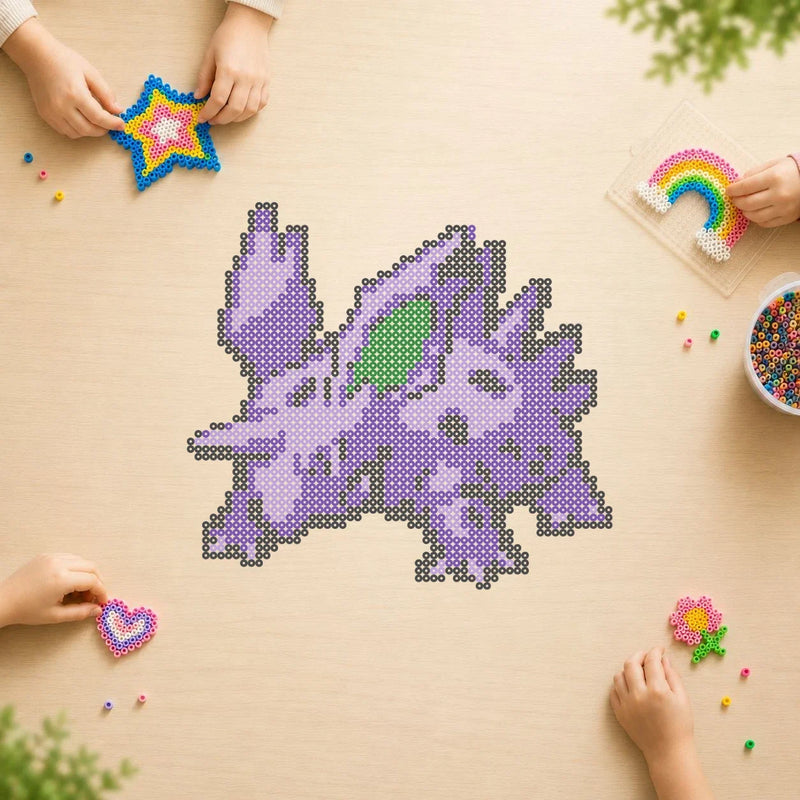 Nidorino — modèle terminé en perles Hama