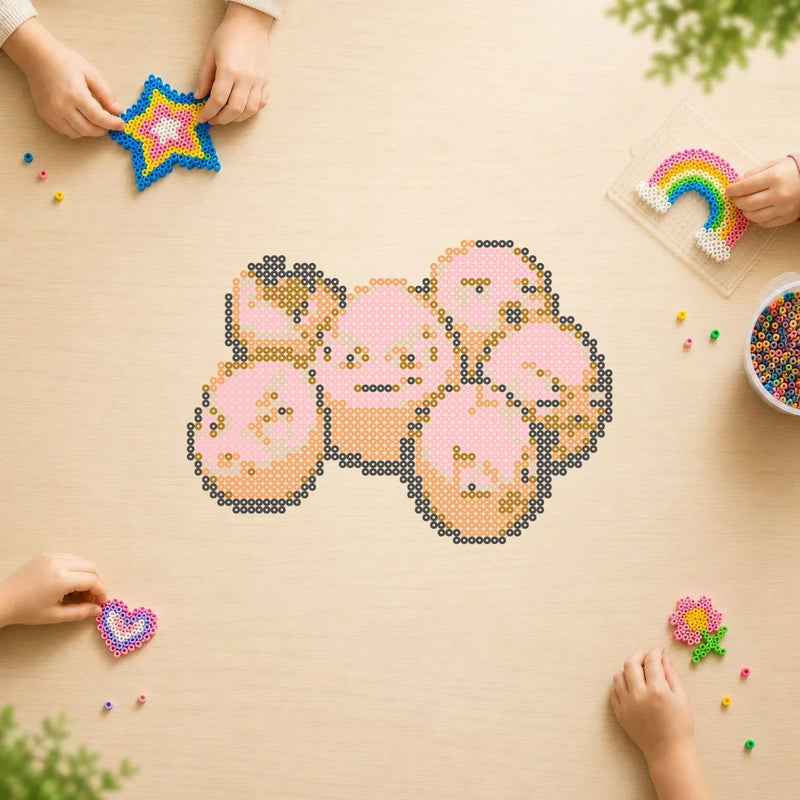 Nœunœuf — modèle terminé en perles Hama
