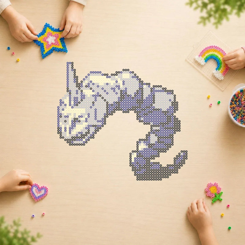 Onix — modèle terminé en perles Hama