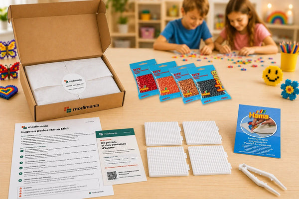 Kit complet de perles Hama Midi prêt à monter pour ce modèle, livré par My Little KDO