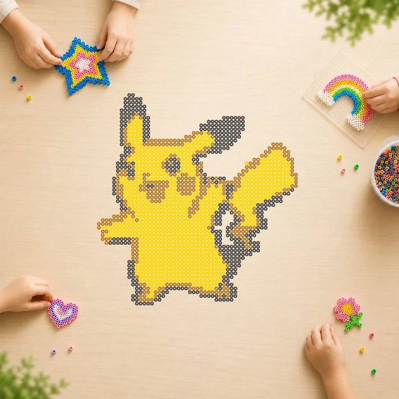 Pikachu — modèle terminé en perles Hama