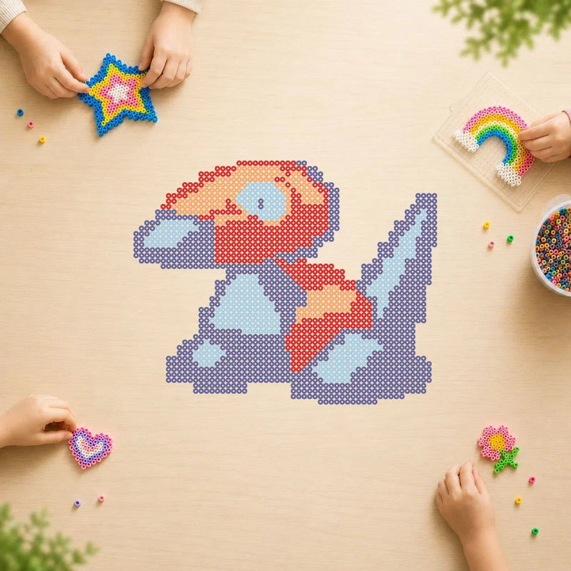 Porygon — modèle terminé en perles Hama