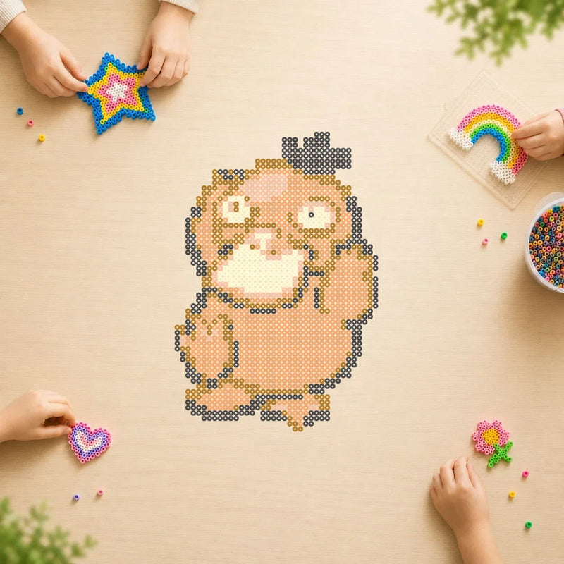 Psykokwak — modèle terminé en perles Hama