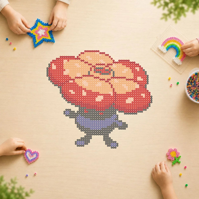 Rafflesia — modèle terminé en perles Hama