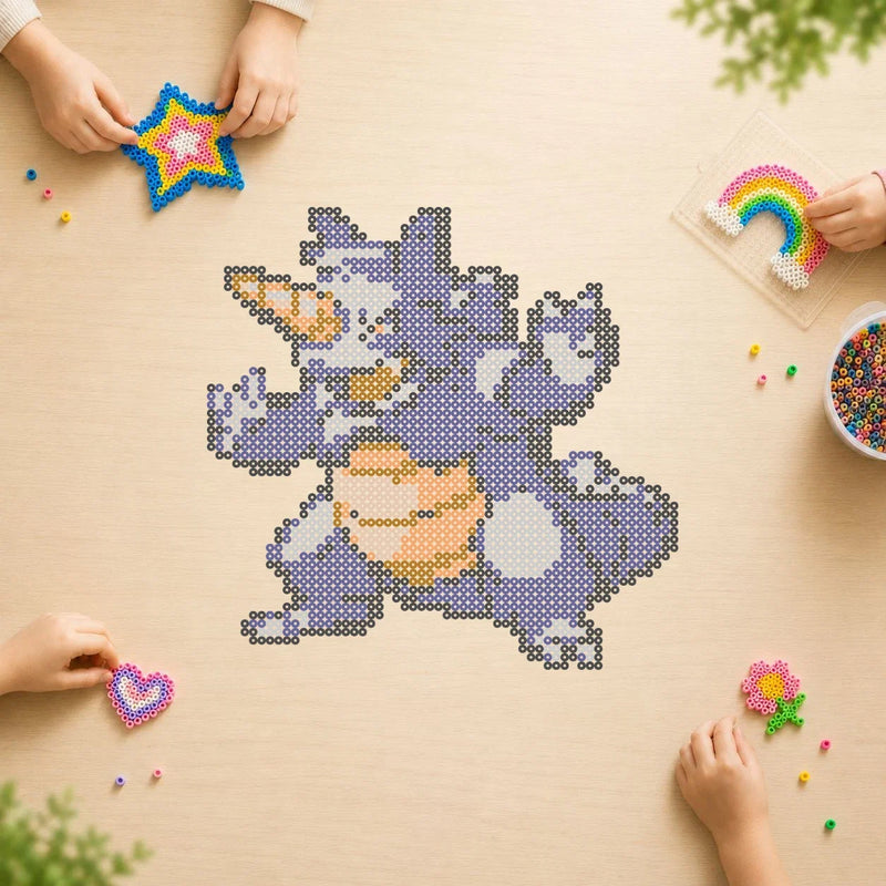 Rhinoféros — modèle terminé en perles Hama
