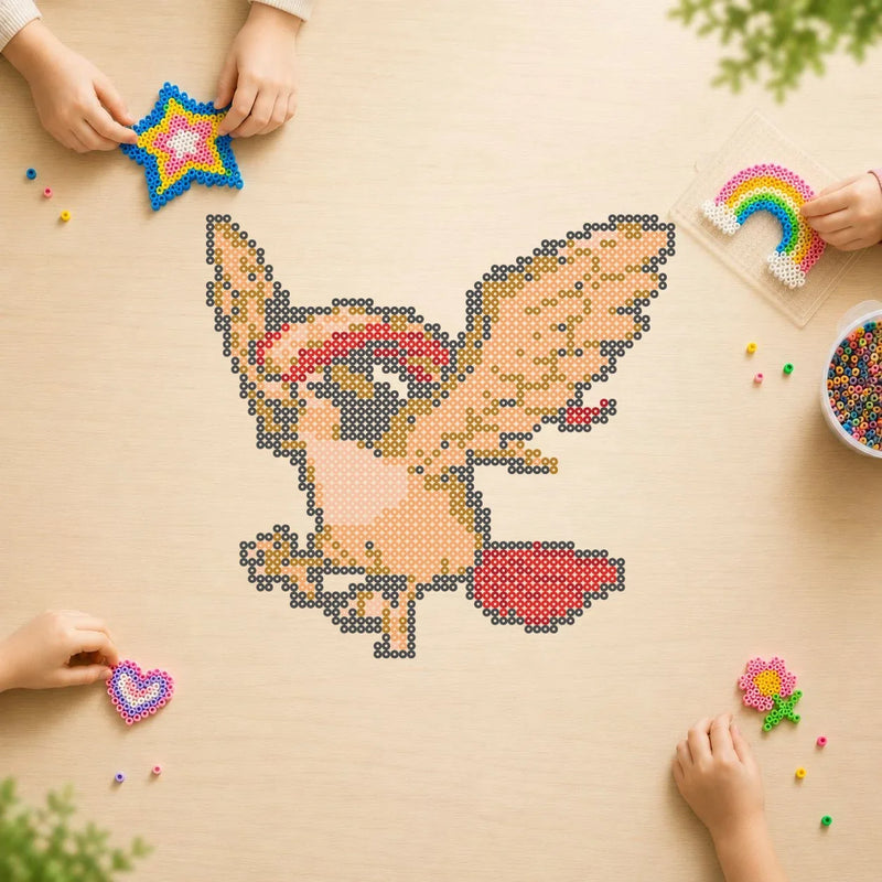 Roucarnage — modèle terminé en perles Hama