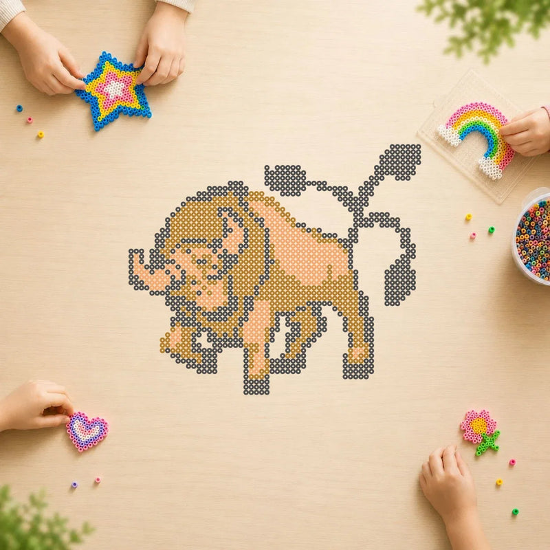 Tauros — modèle terminé en perles Hama