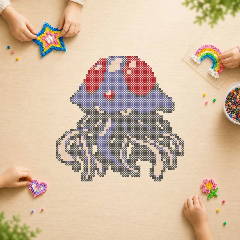 Tentacruel — modèle terminé en perles Hama