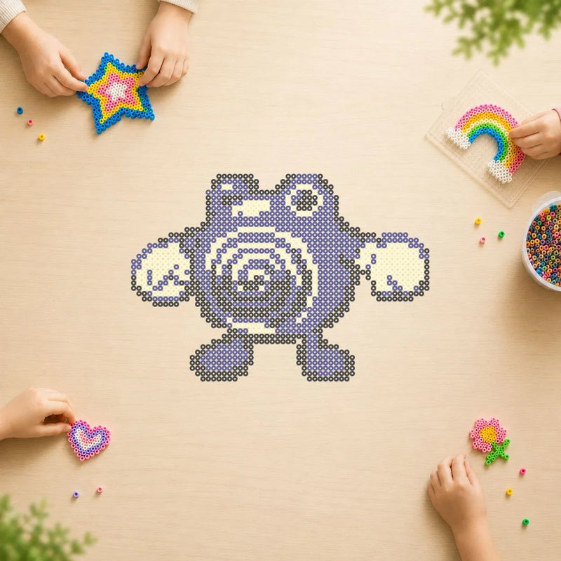 Têtarte — modèle terminé en perles Hama
