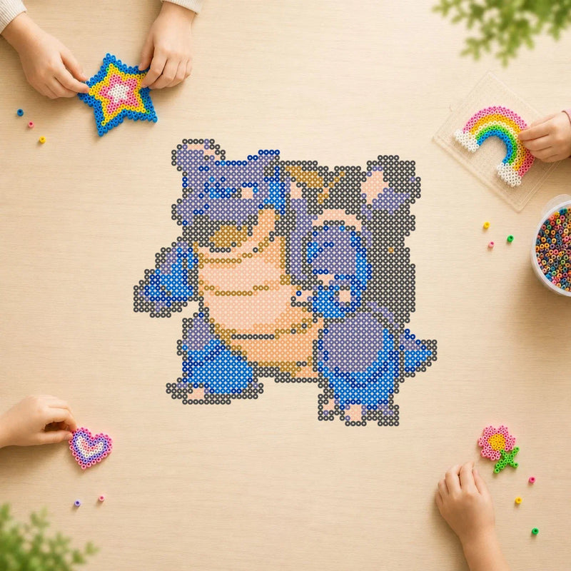 Tortank — modèle terminé en perles Hama