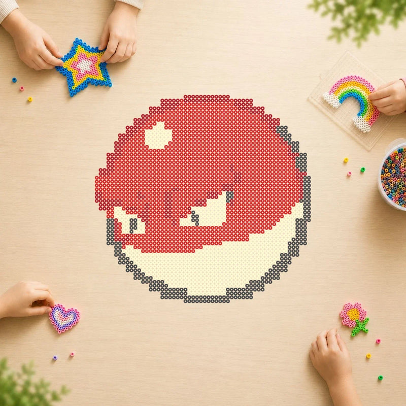 Voltorbe — modèle terminé en perles Hama