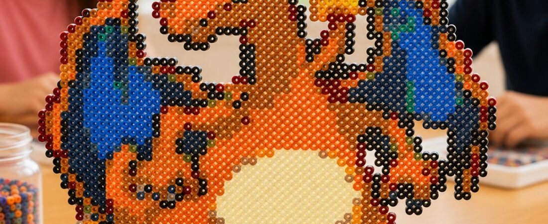 Dracaufeu en perles Hama Midi